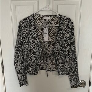 Topshop Black and White Spotted cardigan